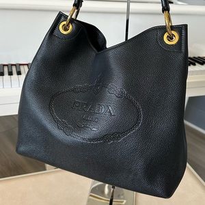 Prada hobo leather bag